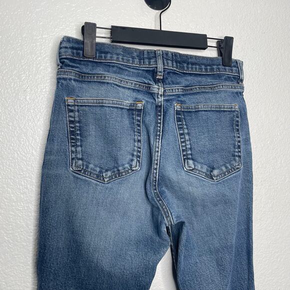 Everlane Womens Jeans Size 29 High Rise Kick Crop Medium Wash Denim Regular - Picture 9 of 13